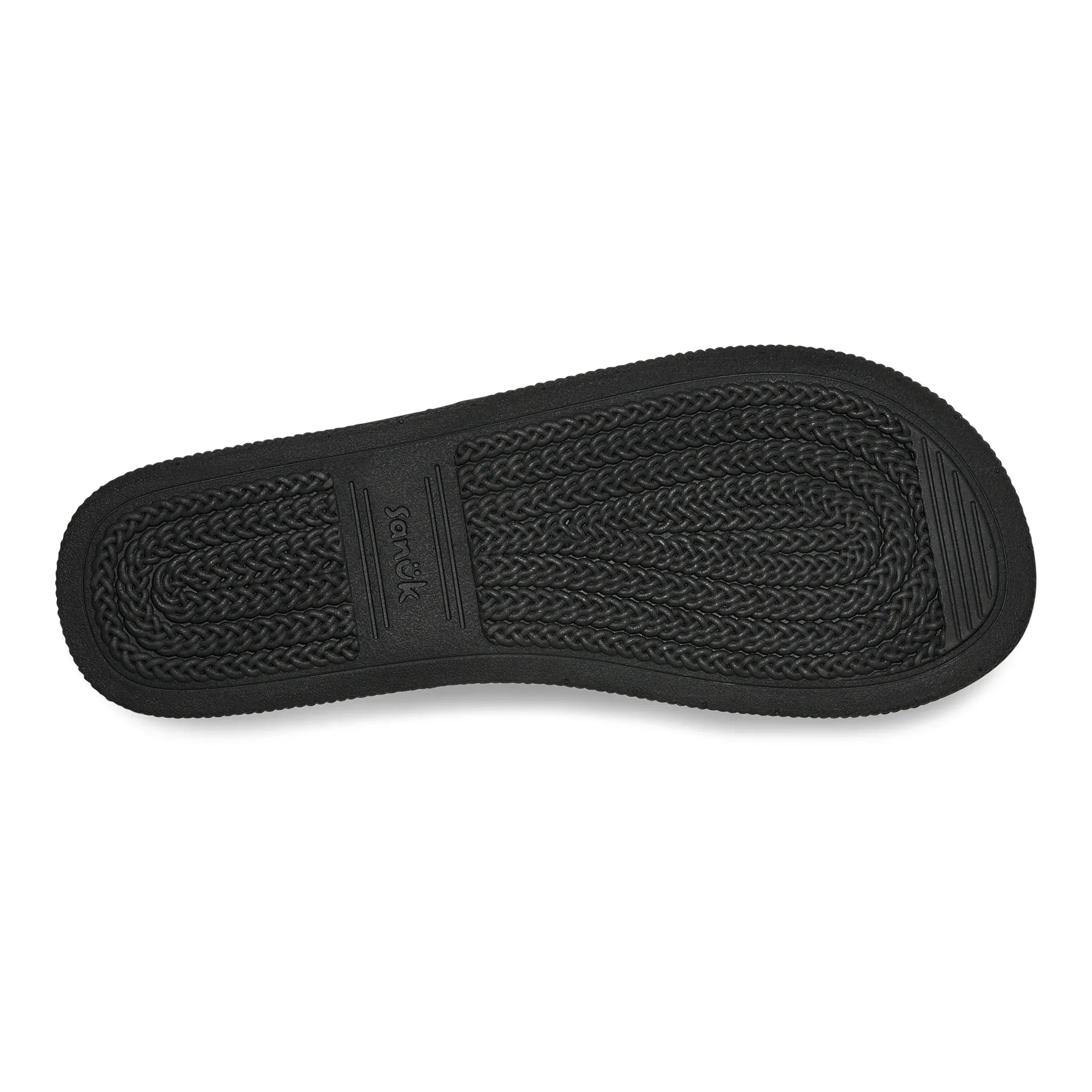 Women's Sanuk Black Funshine 2 Strap Slip on Sandals 1165331-BLK