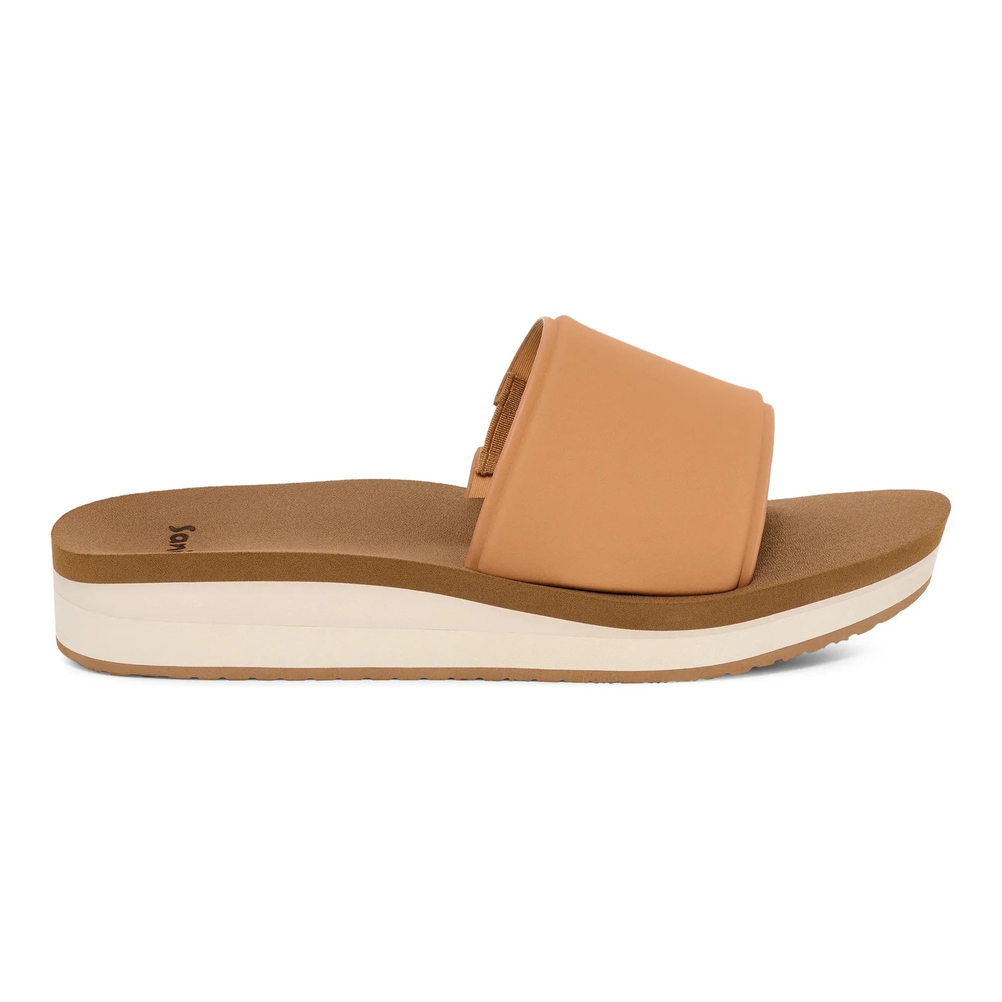 Women's Sanuk Highland Slide 1167131-TAN - Crazy House Western Wear