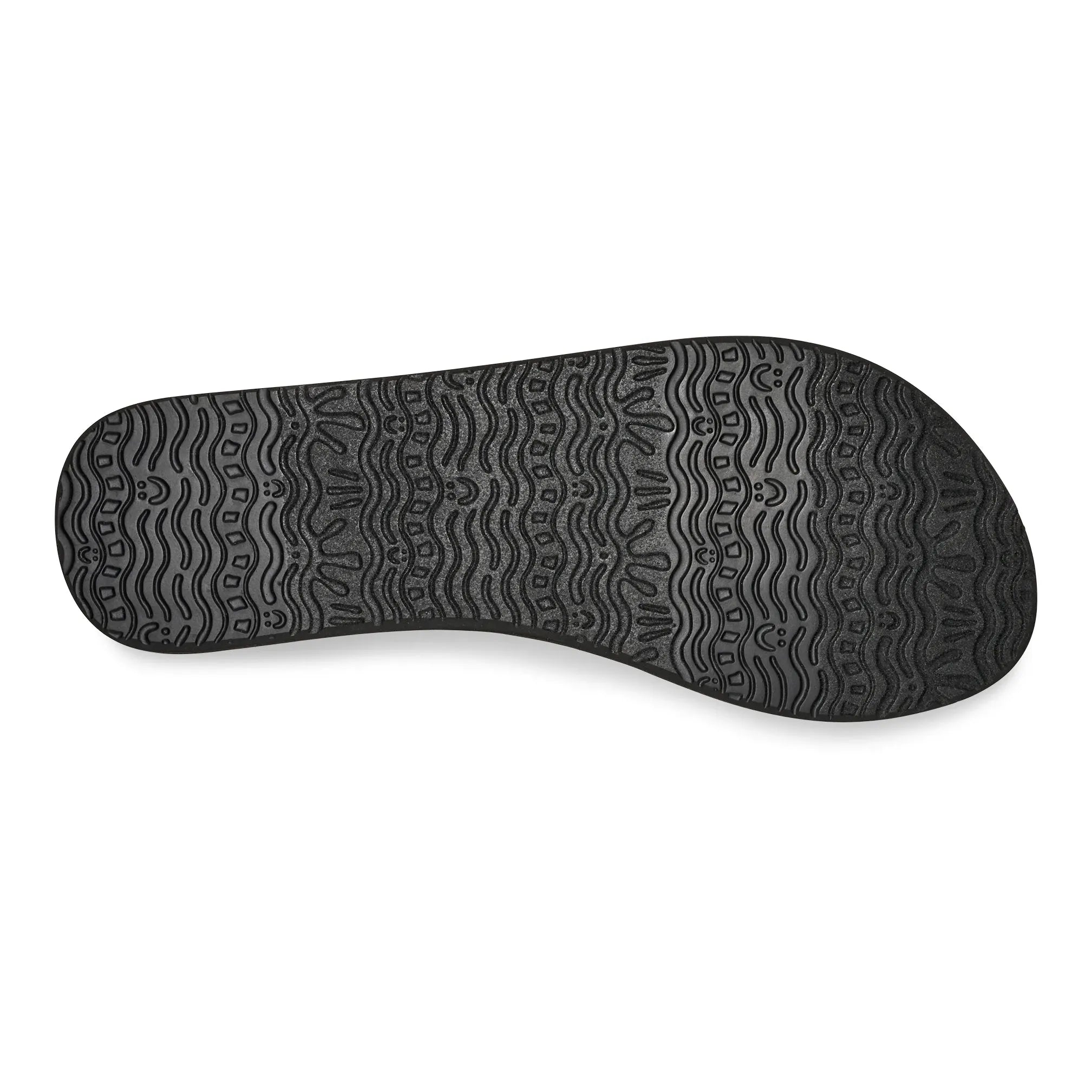 Women's Sanuk Black Yoga Sandy II Flip Flops 1169691-BLK