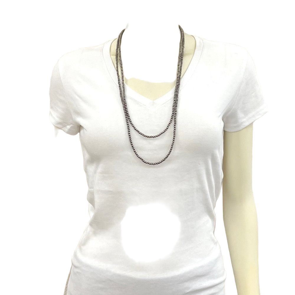 Women's Isac Handmade 2-Strand Polish Navajo Bead Necklace