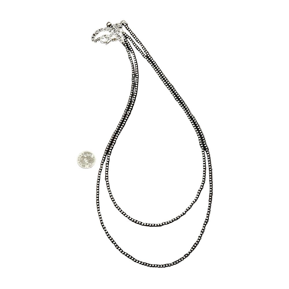 Women's Isac Handmade 2-Strand Polish Navajo Bead Necklace