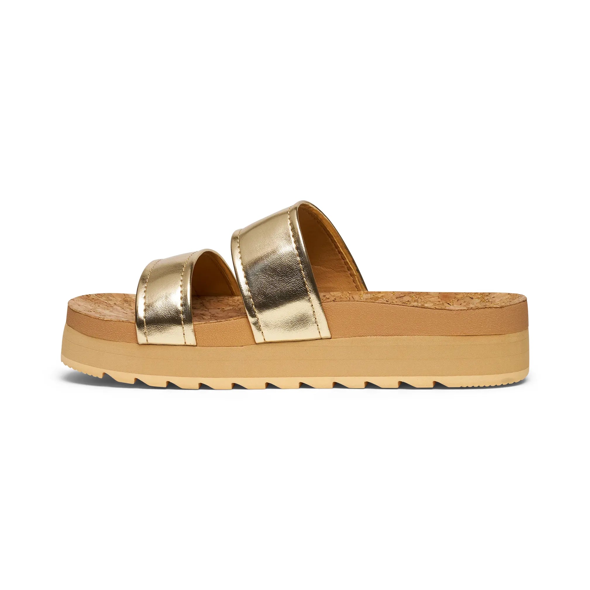 Women's Sanuk Gold Alt-itude Open Toe Platform Sandals 1234571-GOLD