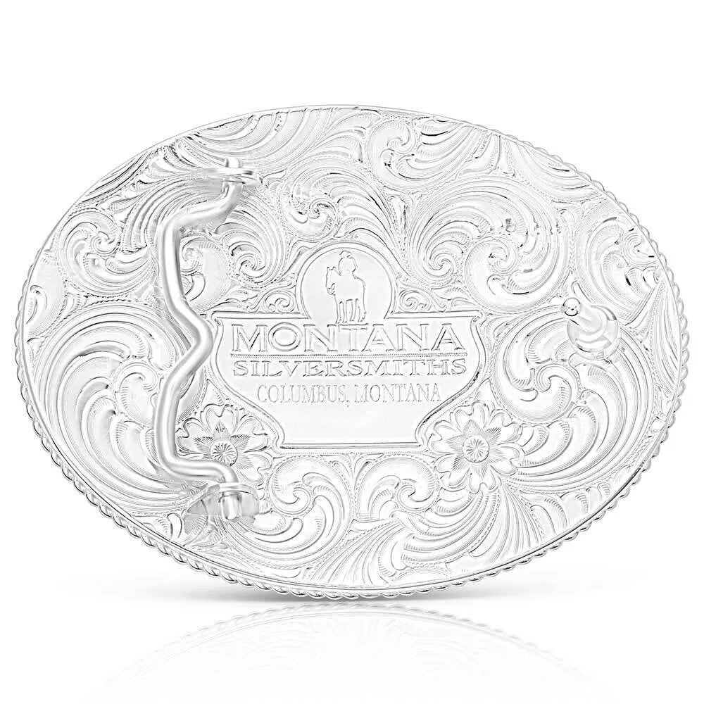 Men's Montana Silversmiths Classic Western Two-Tone Buckle With Bull Rider 1255-528