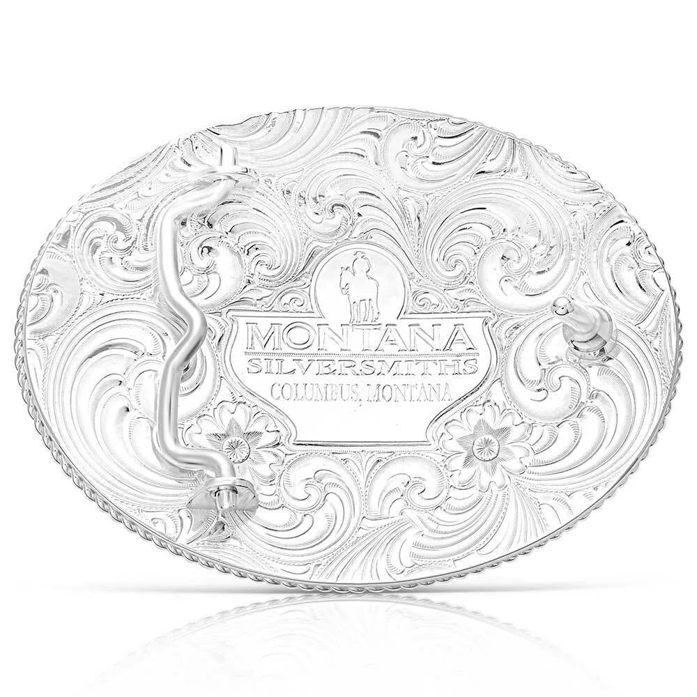Men's Montana Silversmiths Classic Western Two-Tone Buckle With Longhorn 1255-767M
