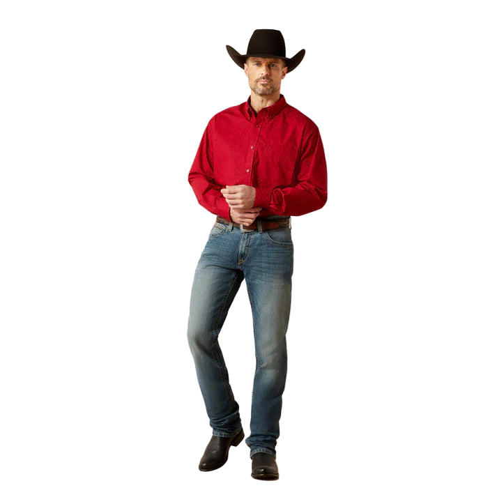 Men's Ariat Red Tyson Classic Fit Shirt