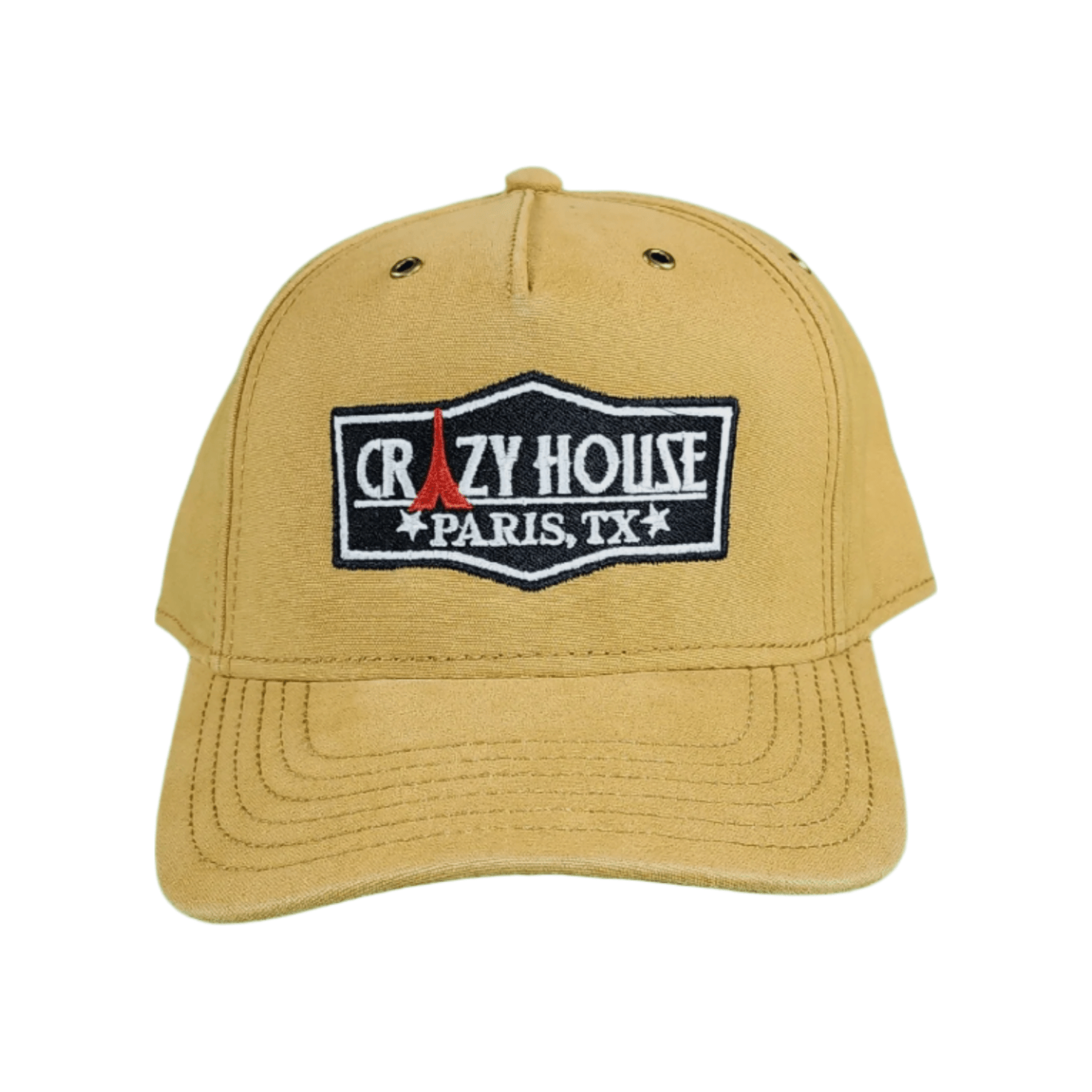 Embroidered Tan Canvas Snapback - Crazy House Western Wear