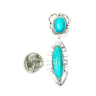Women's Isac 3.3" Long Navajo Turquoise Post Earrings