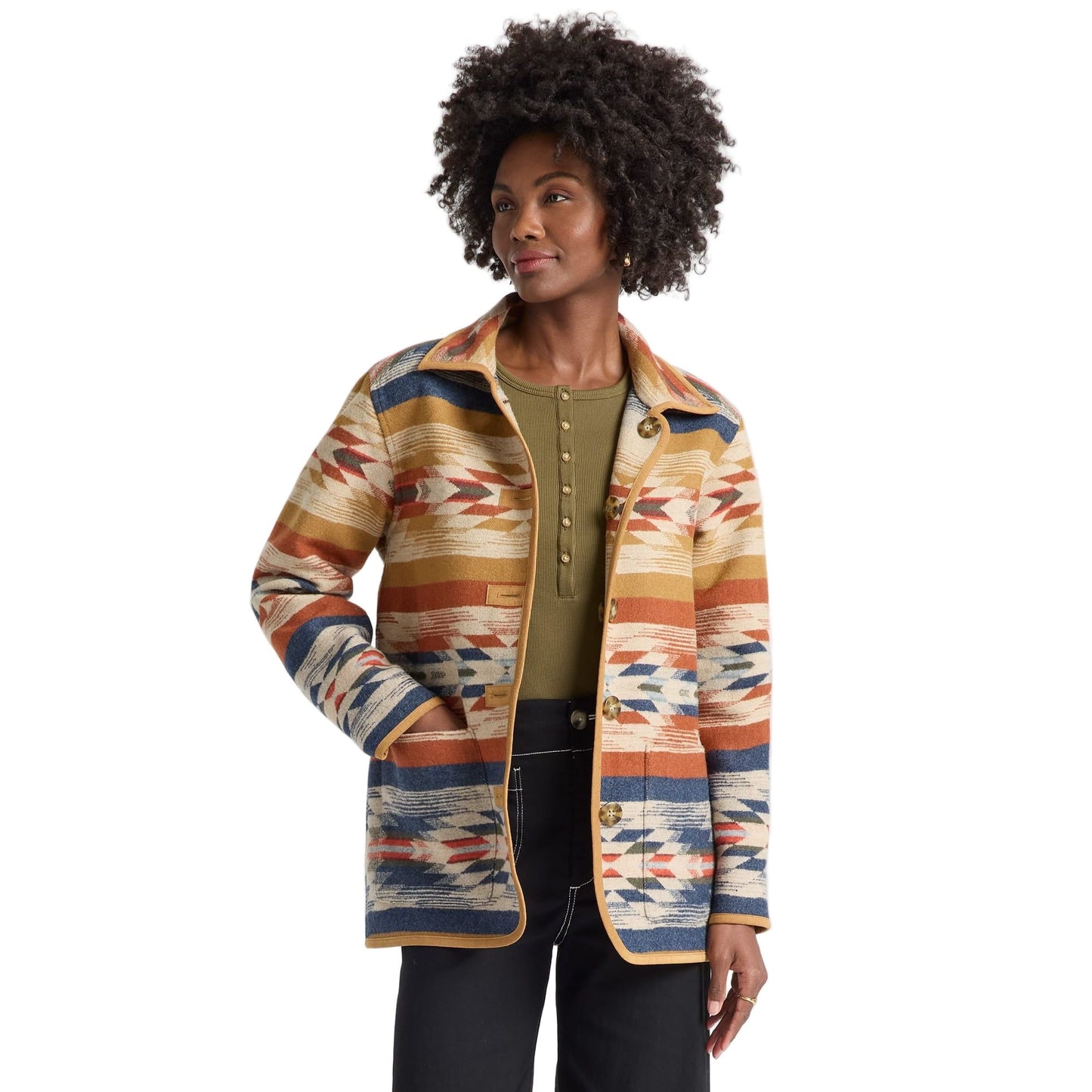 Women's Pendleton Wyeth Falls Reversible Wool Coat TE371-16154