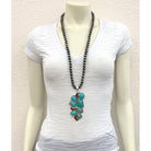 Women's Isac 30" Navajo Pearl Turquoise Necklace
