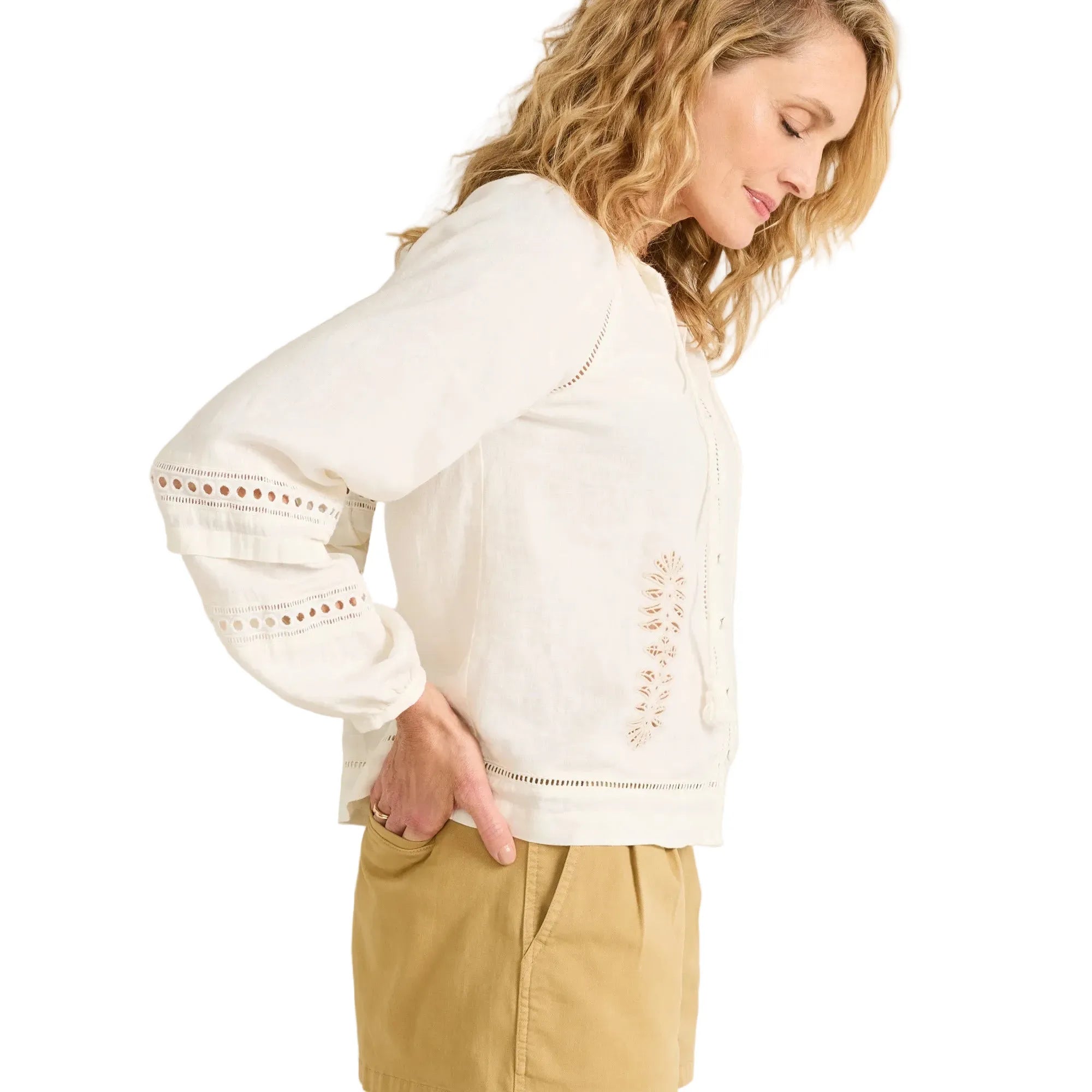 Women's Pendleton Ivory Athena Blouse TM652-84019