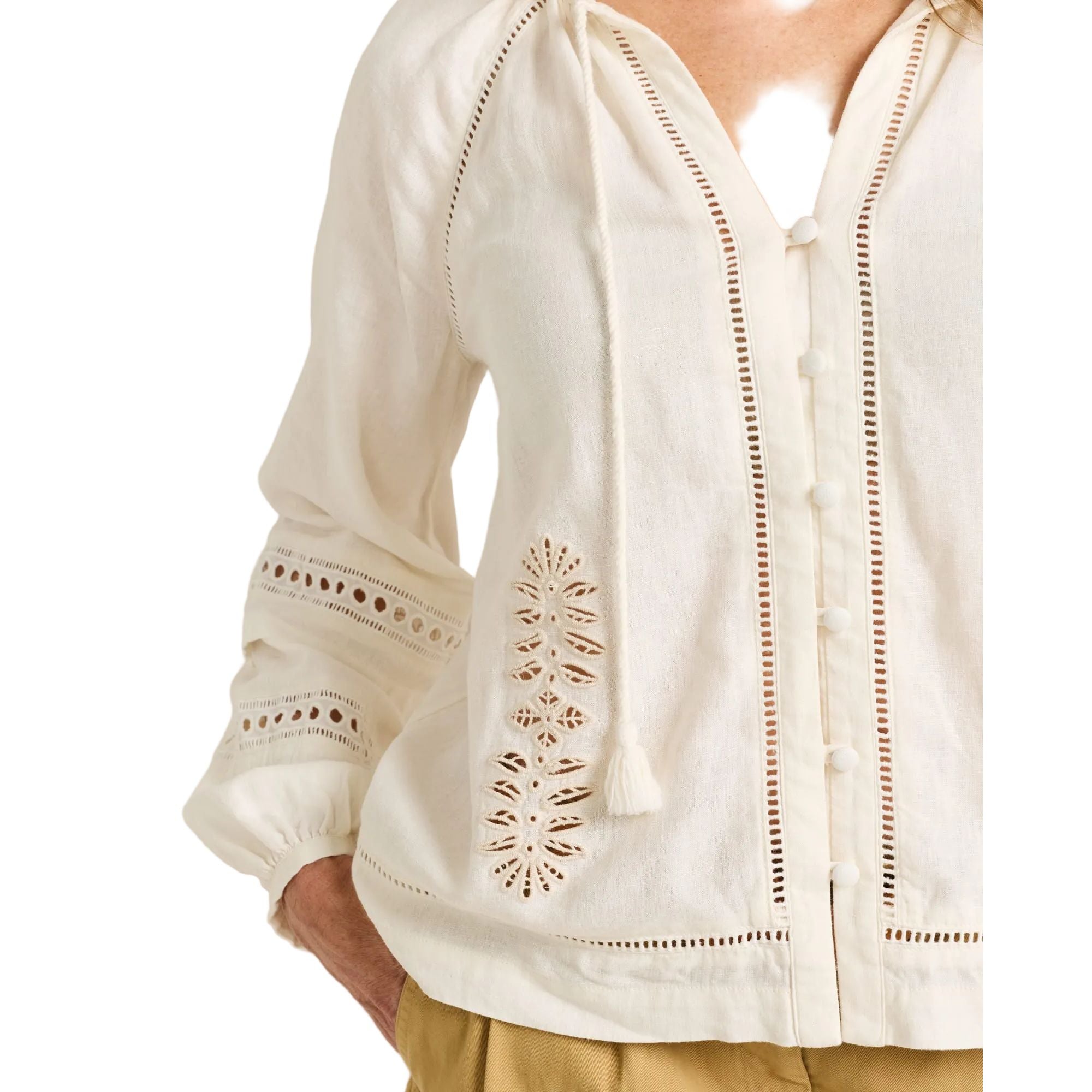 Women's Pendleton Ivory Athena Blouse TM652-84019