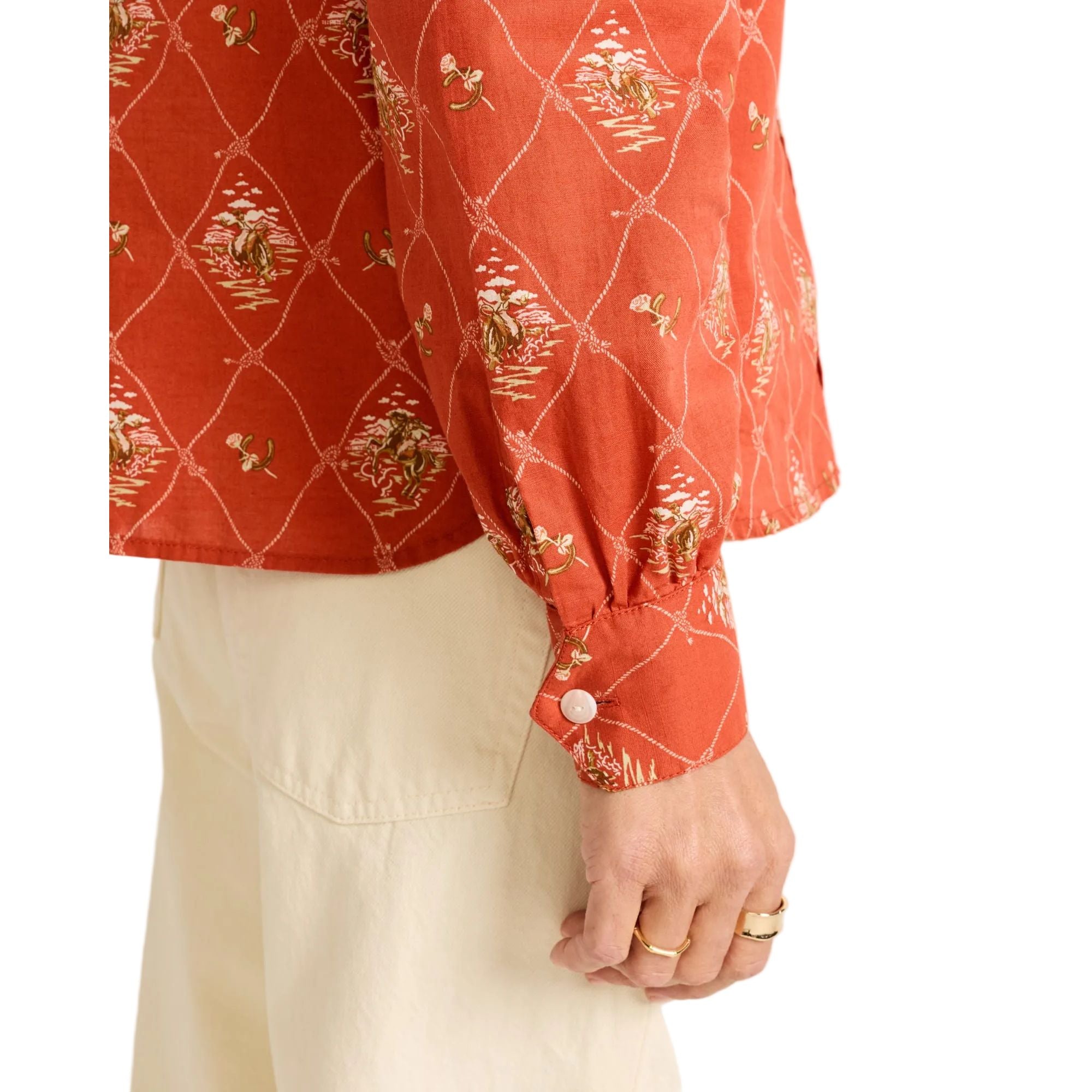 Women's Pendleton Cowgirl Lattice Winona Puff Sleeve Shirt TM661-84010