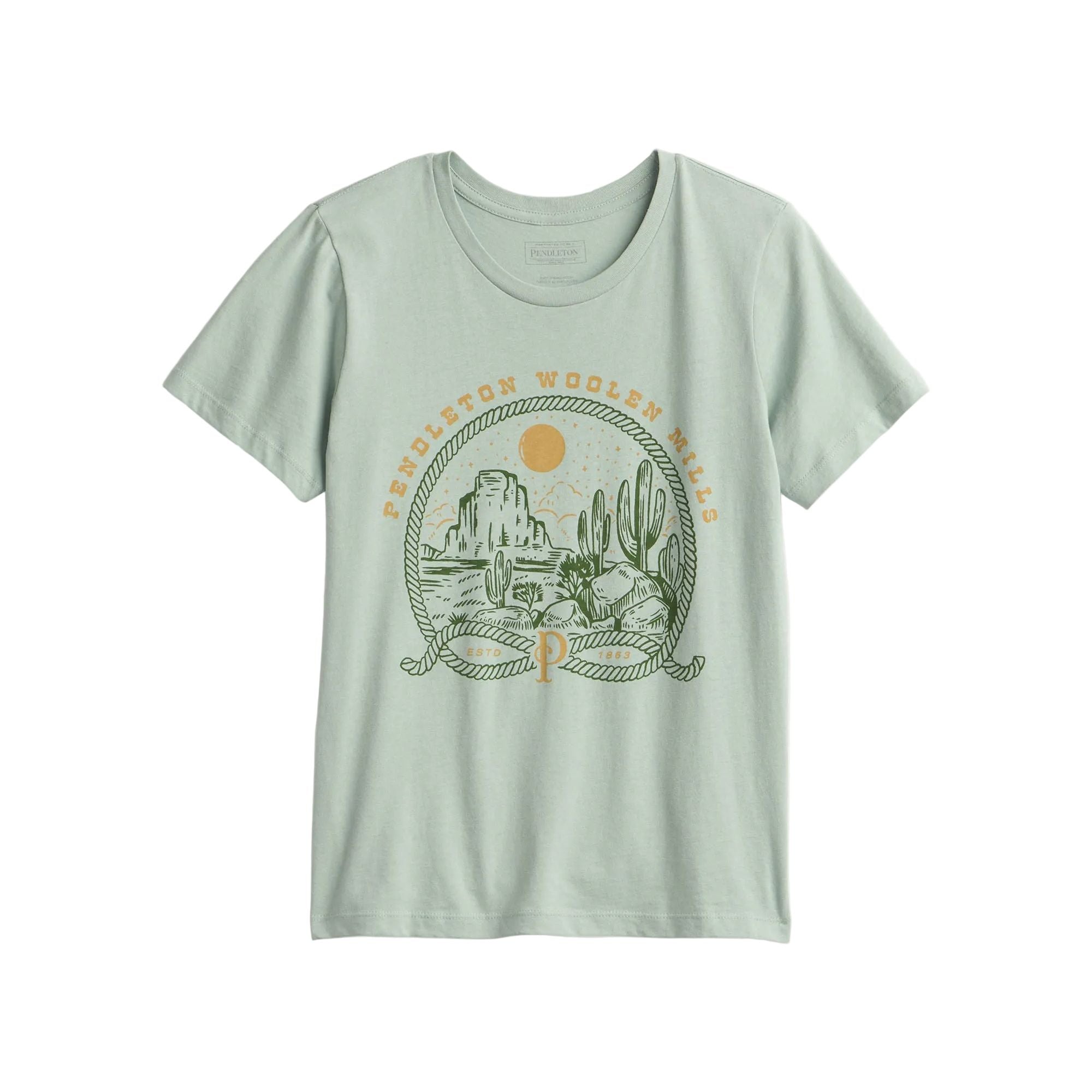 Women's Pendleton Seafoam Western Oasis Graphic T-shirt TB436-87559