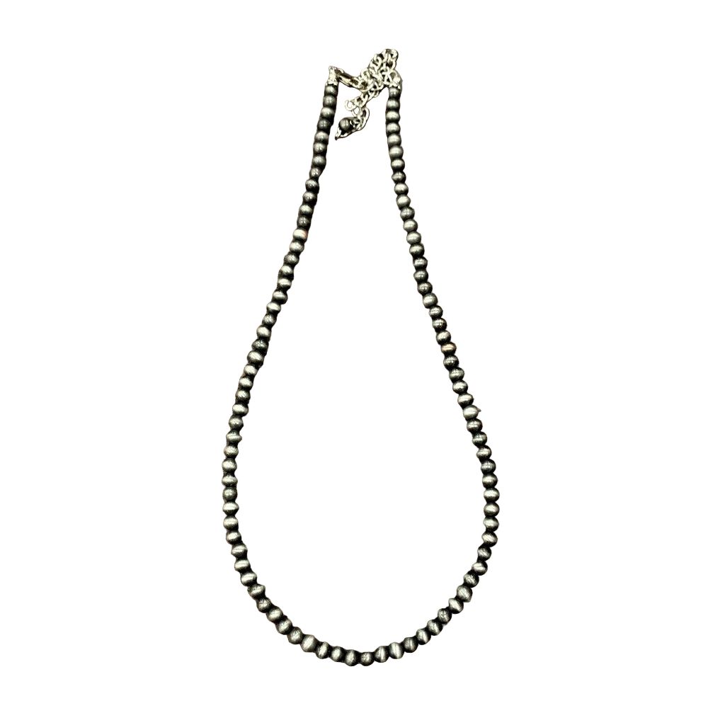 Women's Isac 20" Long 6mm Navajo Bead Necklace