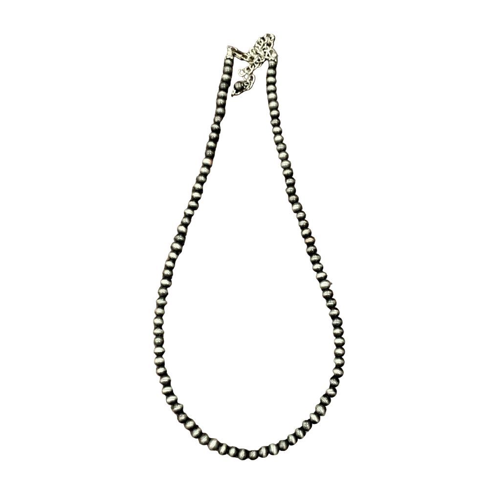 Women's Isac 20" Long 6mm Navajo Bead Necklace