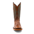 Men's Ferrini Beau Brown with Teal Stitching Western Boots 1459329