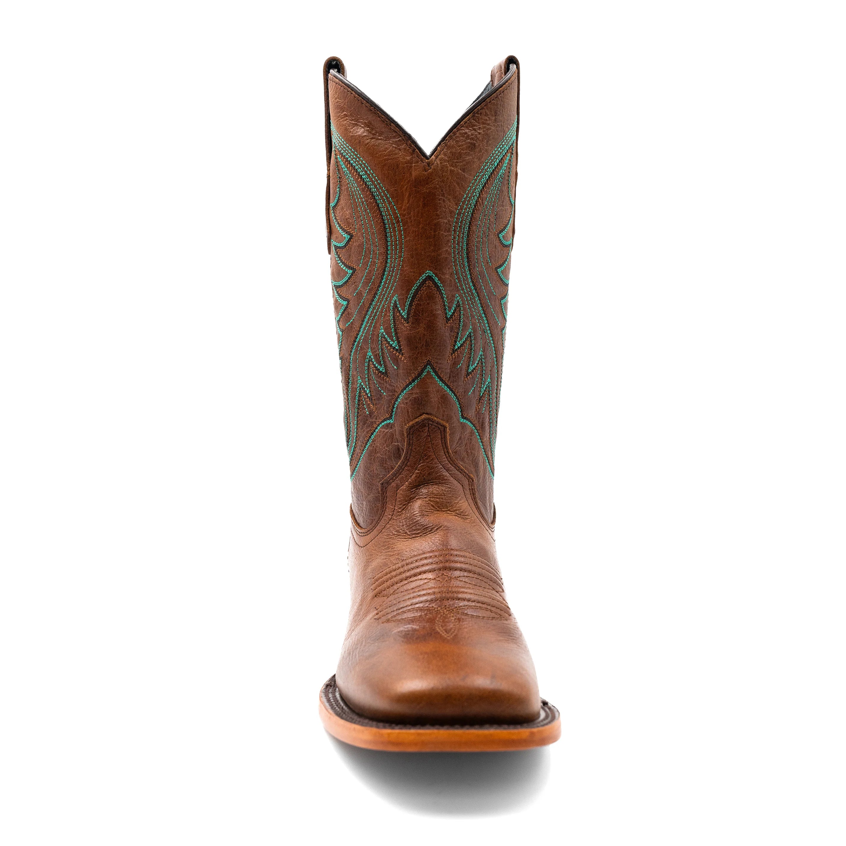 Men's Ferrini Beau Brown with Teal Stitching Western Boots 1459329
