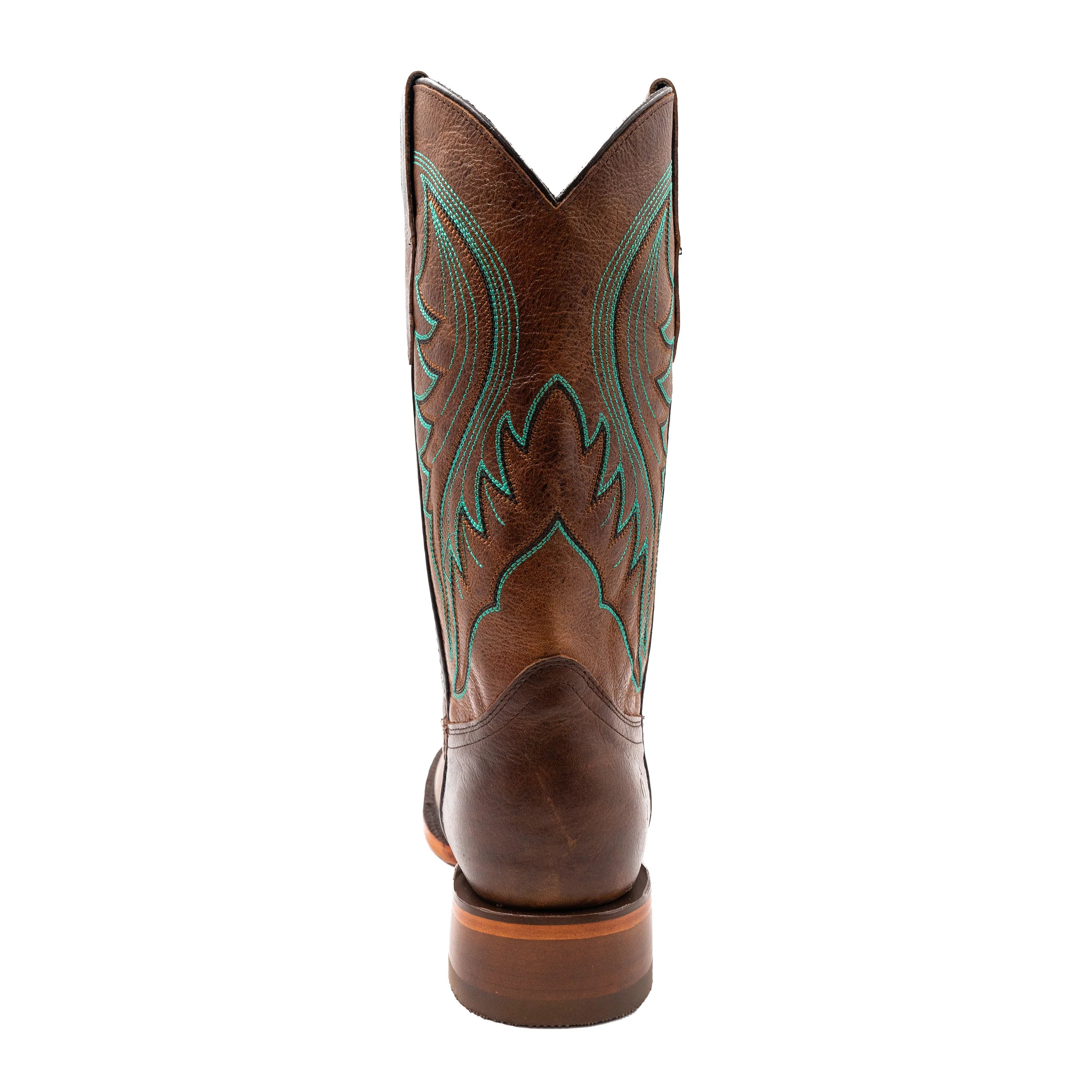 Men's Ferrini Beau Brown with Teal Stitching Western Boots 1459329