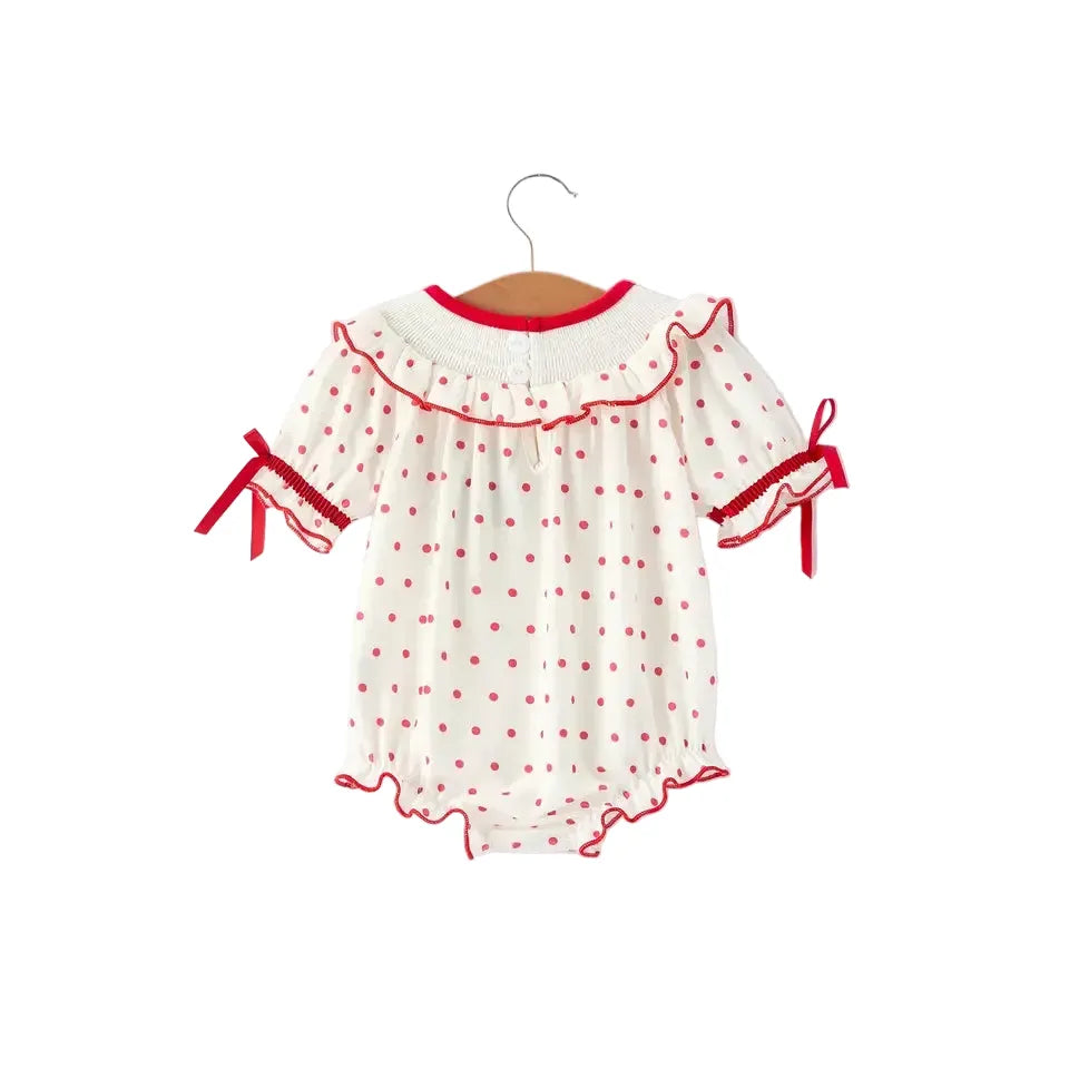 Girl's Valentines Day Polka dot Onesie