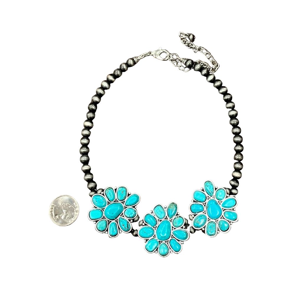 Women's Isac 15" Long Turquoise Necklace