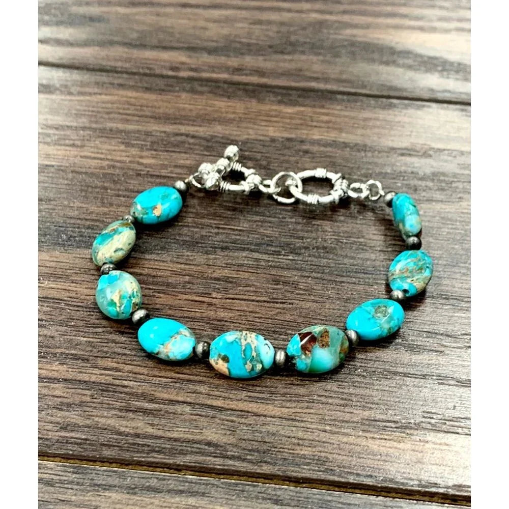 Women's Isac Western 12mm Oval Gemstone Adjustable Bracelet 711215