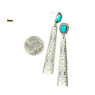Women's Isac 3" Long Aztec Turquoise Post Earrings