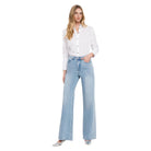 Women's Vervet Super High Rise Clean Cut Raw Hem Wide Leg Jeans V2680N - Crazy House Western Wear