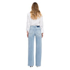Women's Vervet Super High Rise Clean Cut Raw Hem Wide Leg Jeans V2680N - Crazy House Western Wear