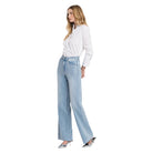 Women's Vervet Super High Rise Clean Cut Raw Hem Wide Leg Jeans V2680N - Crazy House Western Wear