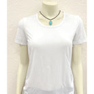 Women's Isac 15-Inch 4mm Navajo Bead Turquoise Necklace