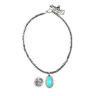 Women's Isac 15-Inch 4mm Navajo Bead Turquoise Necklace