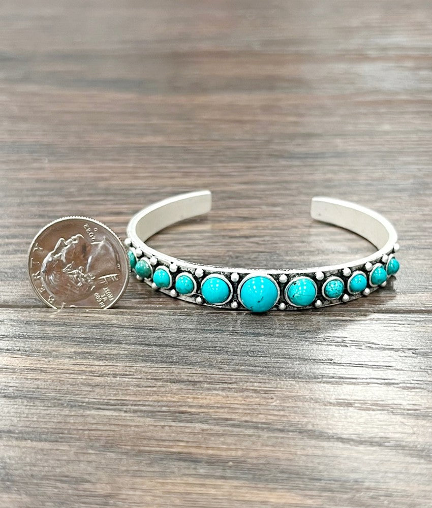 Isac Women's Western Turquoise Cuff Bracelet