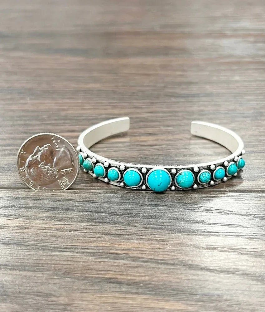 Isac Women's Western Turquoise Cuff Bracelet