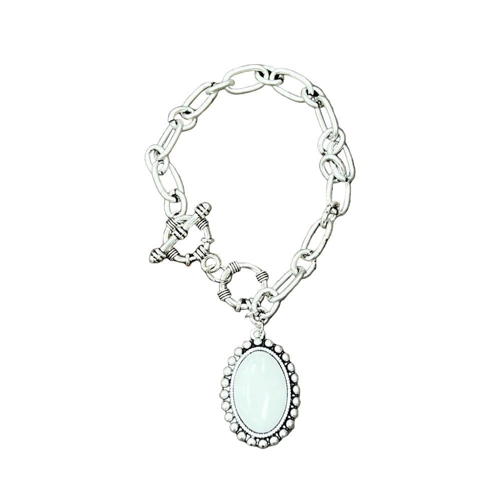Women's Isac White Turquoise Charm Bracelet