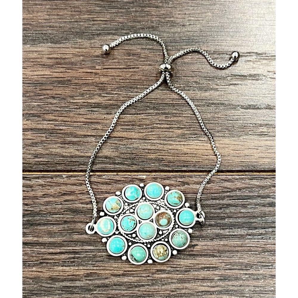 Women's Isac Western Turquoise Adjustable Bracelet 711291