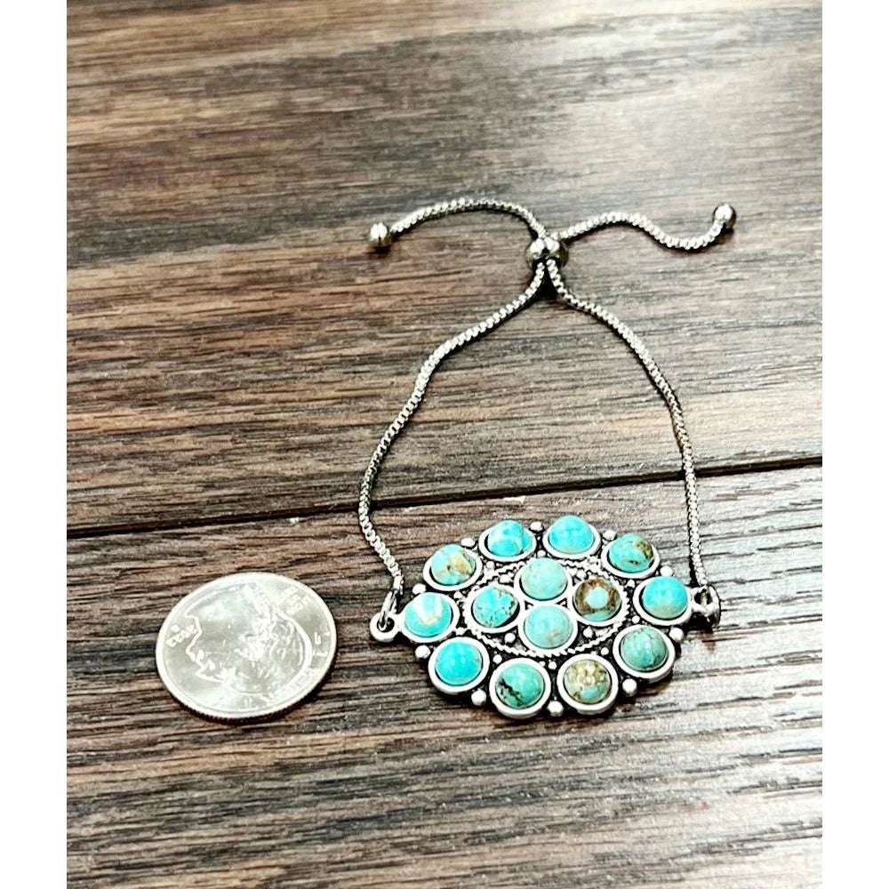 Women's Isac Western Turquoise Adjustable Bracelet 711291