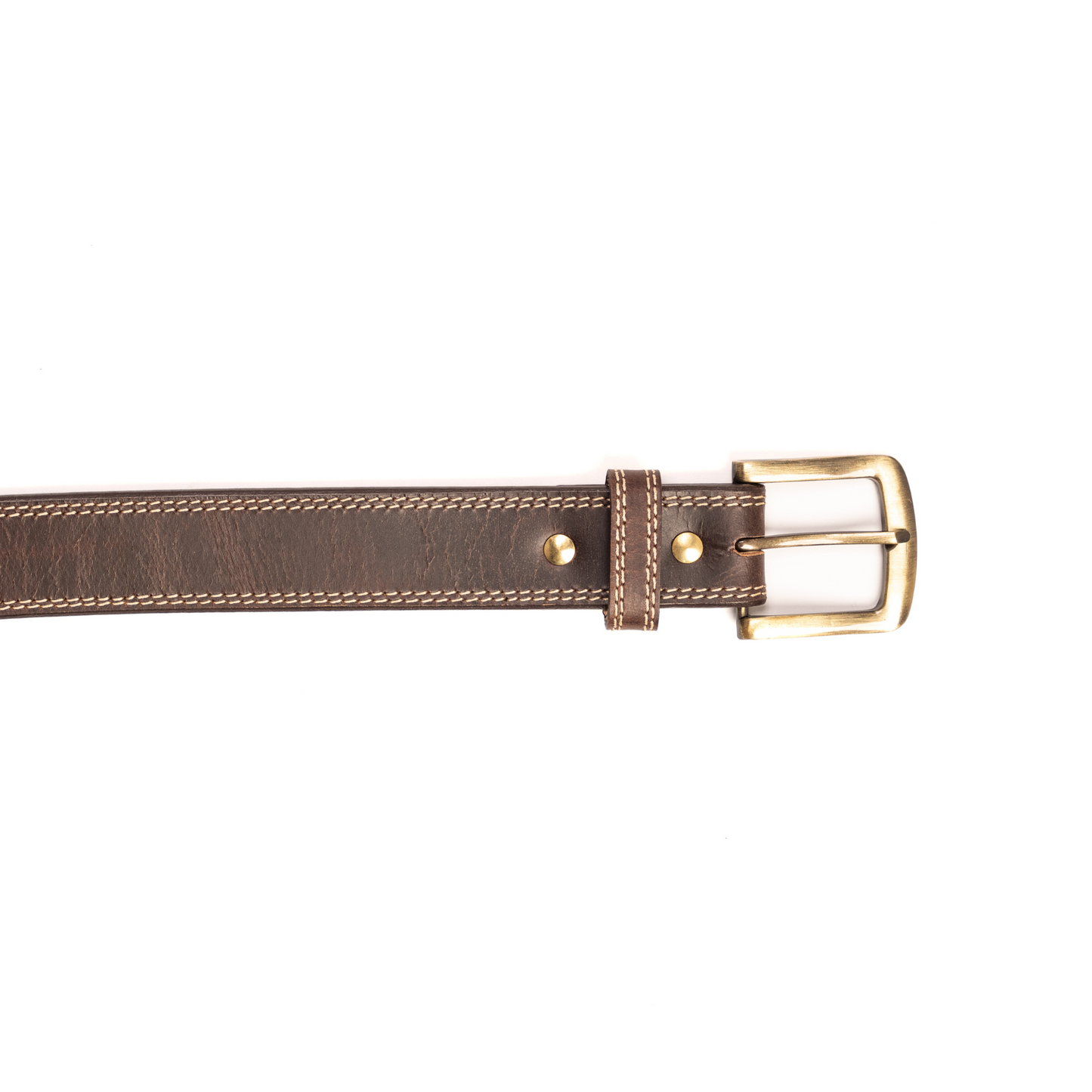 Men's Circle SH Brown Leather Belt HEB3012 - Crazy House Western Wear