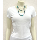 Women's Isac 22-inch Navajo Bead Turquoise Neckline