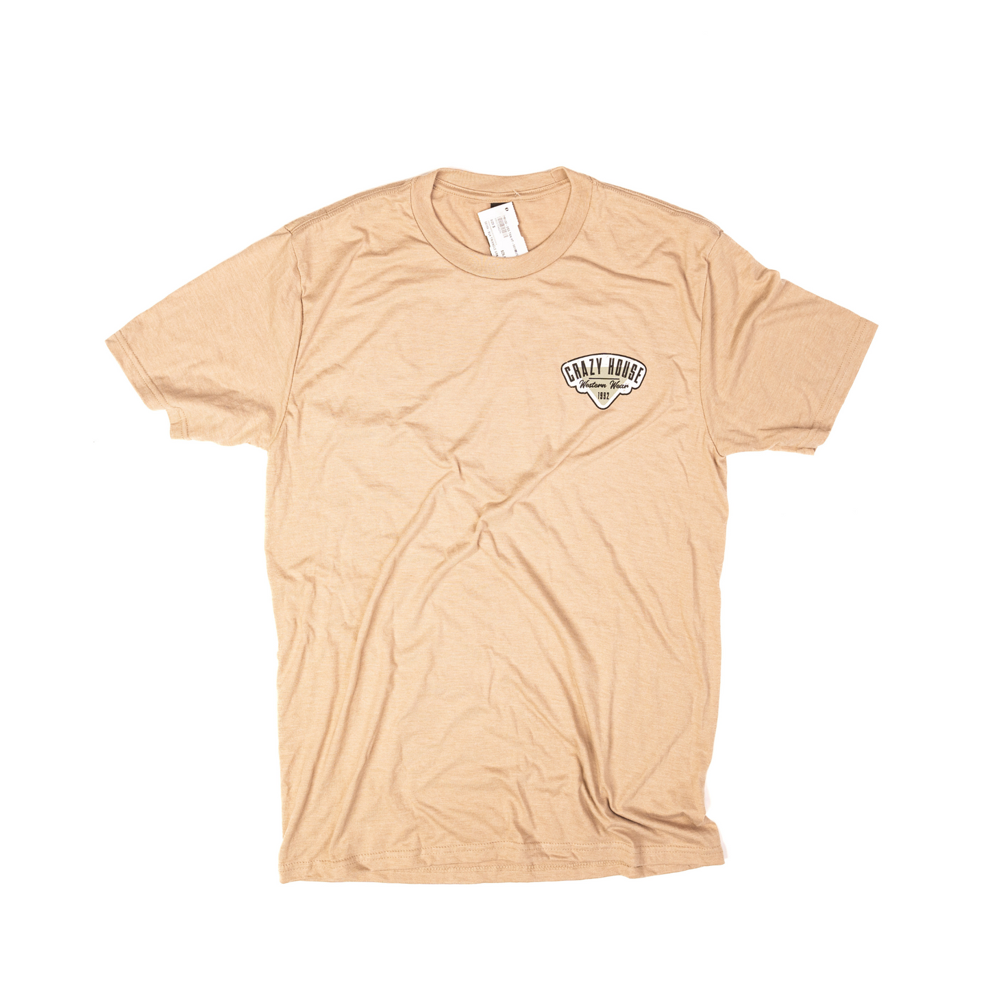 Crazy House Desert Tan Shirt With Design On The Back - Crazy House Western Wear
