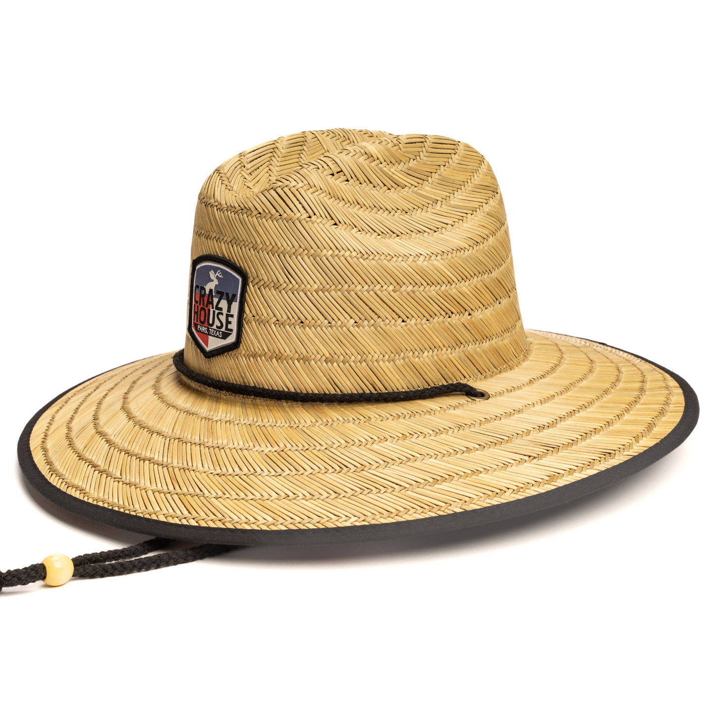 Crazy House Straw Hat With Flag Patch - Crazy House Western Wear