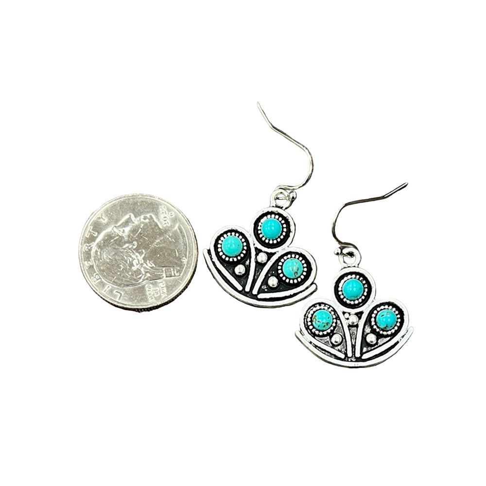 Women's Isac .8" Long Navajo Turquoise Earrings