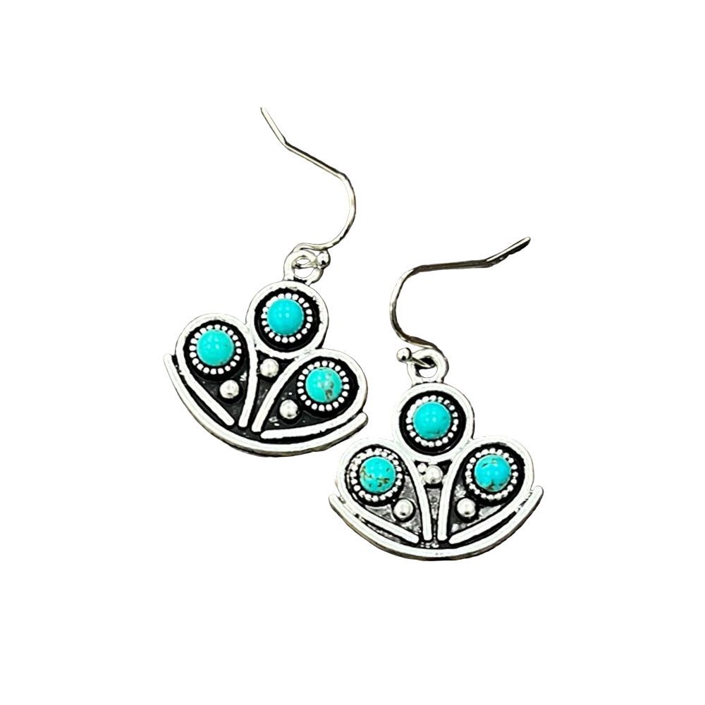Women's Isac .8" Long Navajo Turquoise Earrings