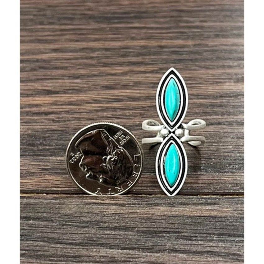 Women's Isac 1.7" Turquoise Adjustable Ring 750457