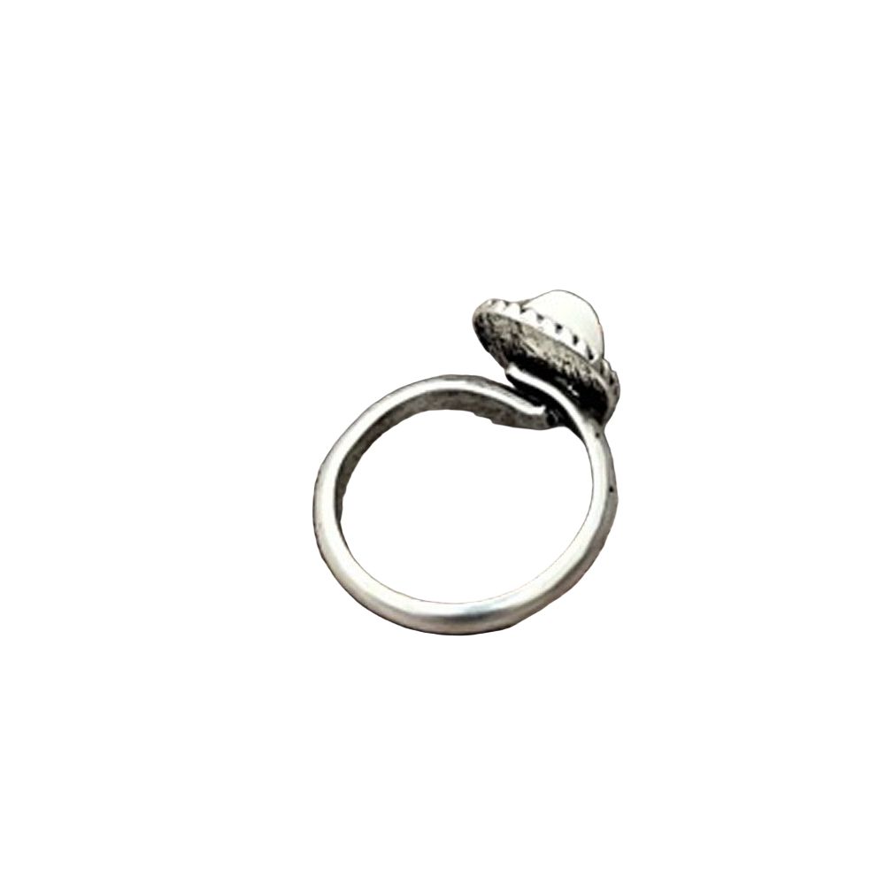 Women's Isac 10mm Drop White Turquoise Adjustable Ring