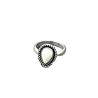 Women's Isac 10mm Drop White Turquoise Adjustable Ring
