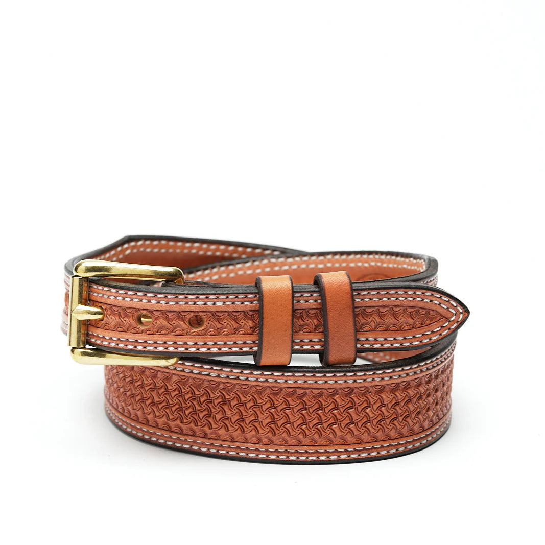 Men's Texas Saddlery Tapered Saddle Tan Spider Belt 1W23AT