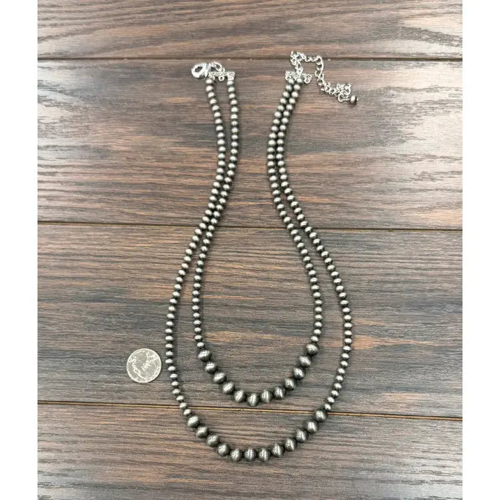 Isac Trading Womens 24" Western Bead 2-Strand Necklace