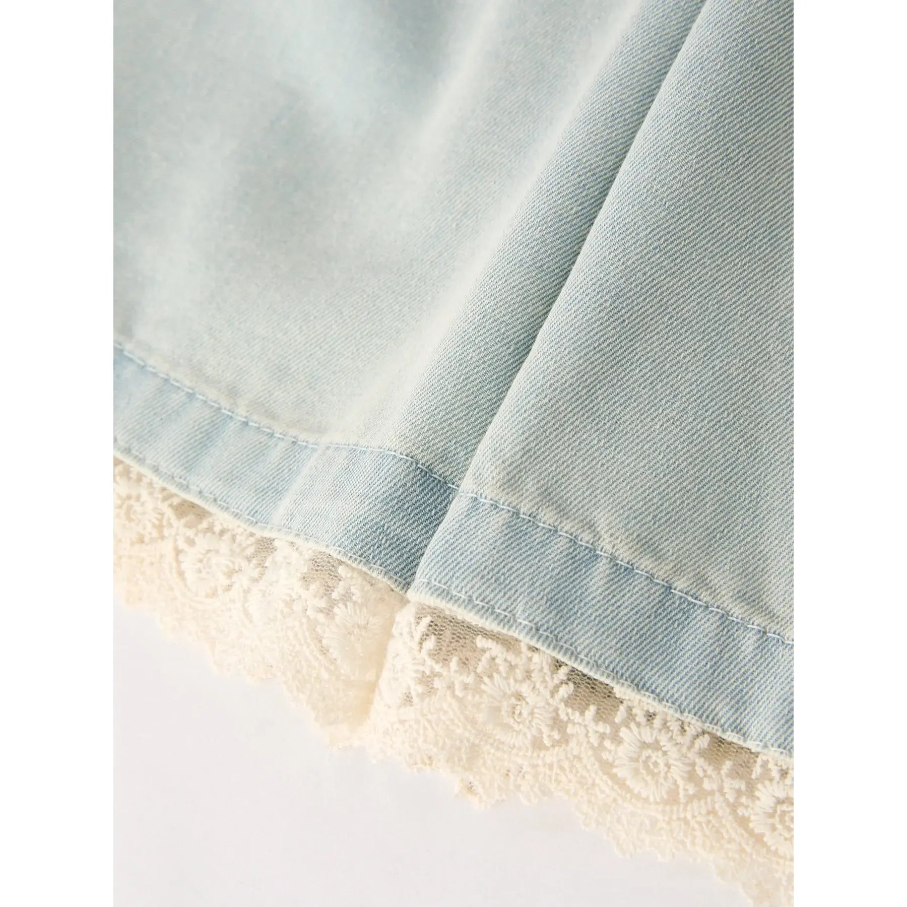 Girl's Youth Denim and Lace Set