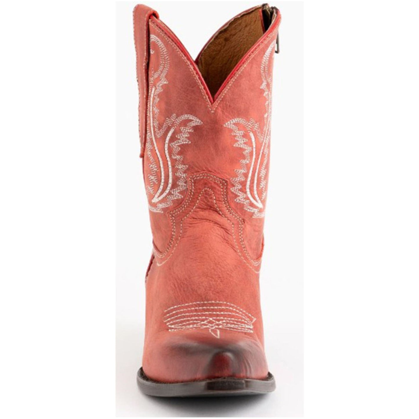 Women's Ferrini Red Snip Toe Boots 8" 62311220 - Crazy House Western Wear