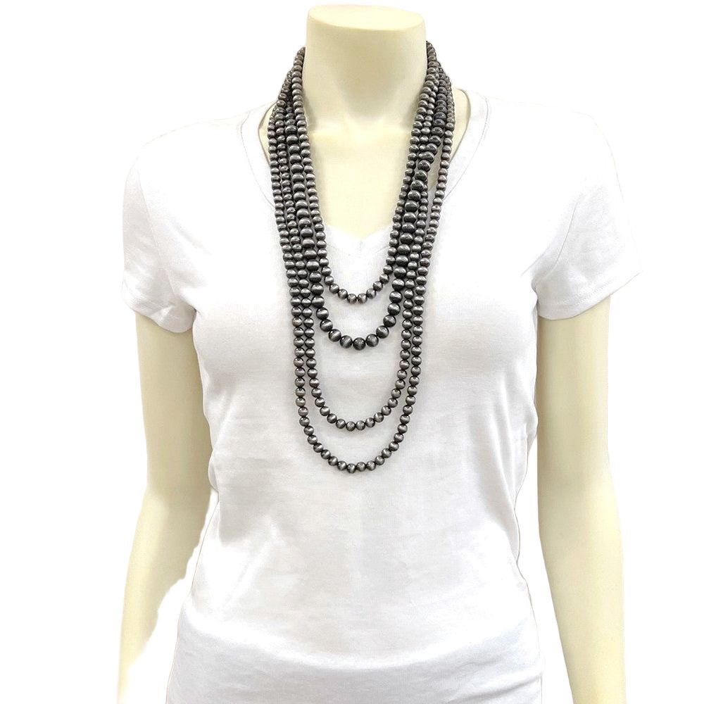 Women's Isac 32" Long Handmade Navajo Bead Necklace